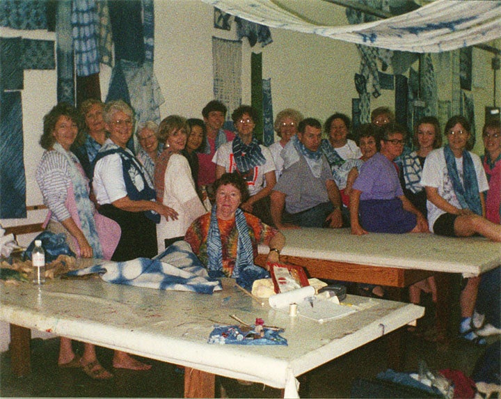 Wada's shibori workshop